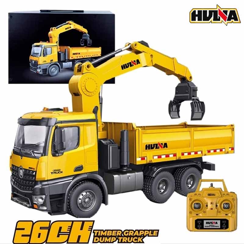 کامیون کنترلی 6 چرخ جرثقیلی هوینا مدل Huina Tipper Truck 1575